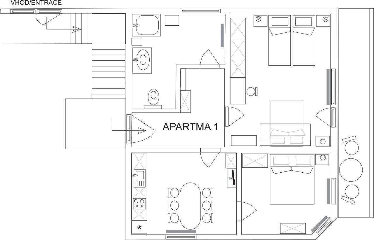 Apartma Kramar Podkoren クランスカゴーラ エクステリア 写真